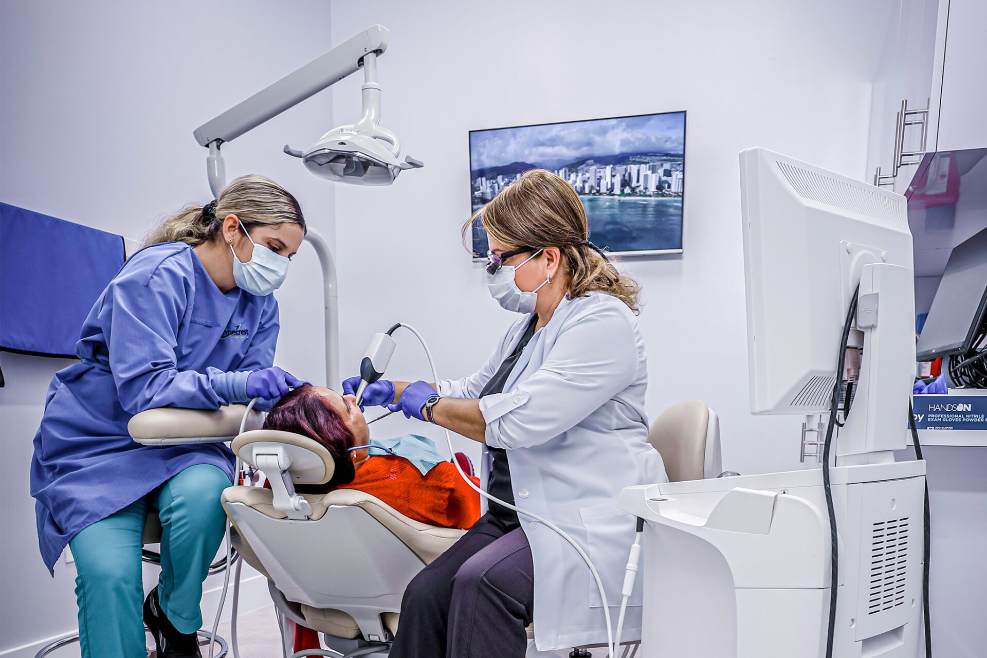 Doctor checking the patient Doctor checking the patient